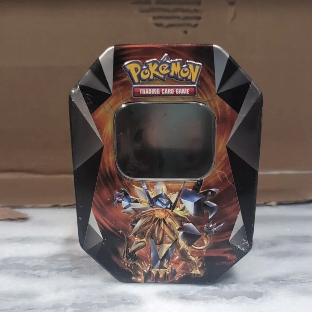 Pokemon TCG Necrozma Prism Tin Empty Card‎ Storage Dusk Mane Dawn Wings 2018
